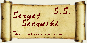 Sergej Sečanski vizit kartica